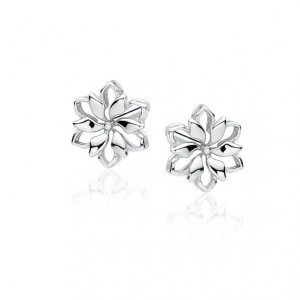 Cercei argint floare DiAmanti Z1580ER_W-DIA (Argint 925‰ 1,1 g.)